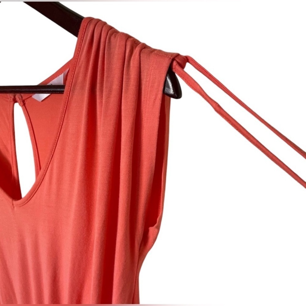 La Vie En Rose women's sleeveless romper with pockets size XS salmon orange - Picture 5 of 9